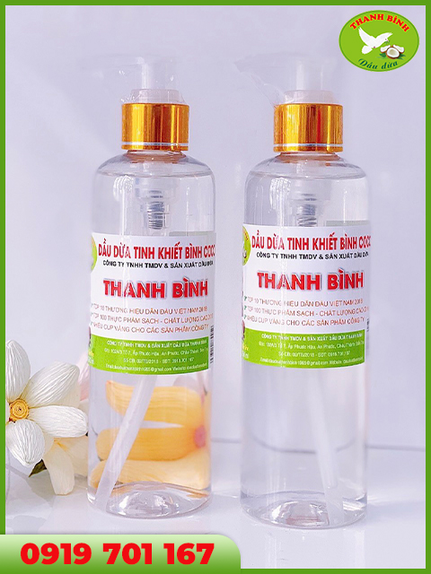 Dầu dừa tinh khiết - Dầu Dừa Thanh Bình - Công Ty TNHH Thương Mại Dịch Vụ Và Sản Xuất Dầu Dừa Thanh Bình